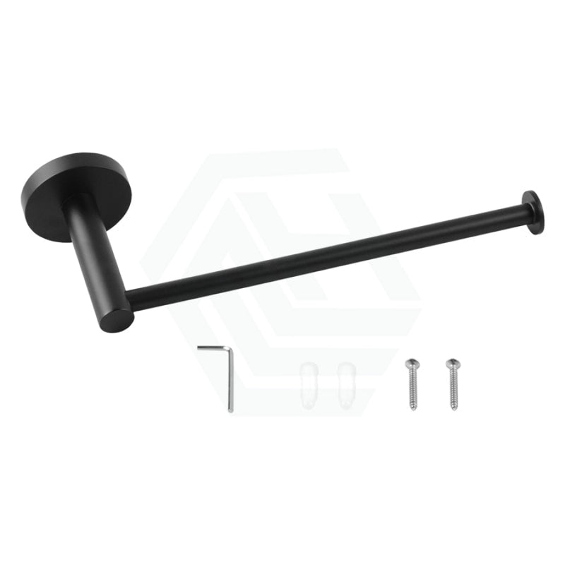 Euro Pin Lever Round Black Hand Towel Holder Stainless Steel Wall Mounted Bathroom Products