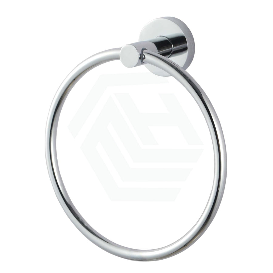 Euro Pin Lever Round Chrome Hand Towel Ring Bathroom Products