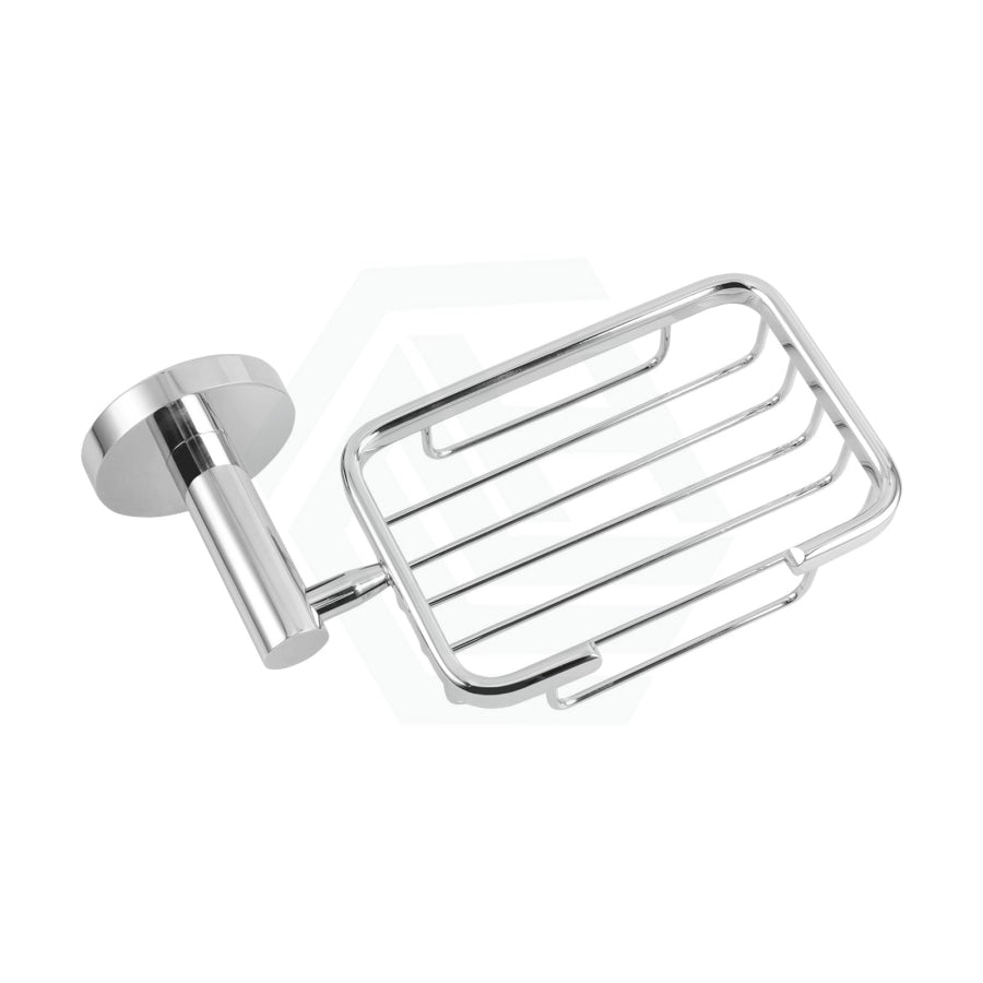 Euro Pin Lever Round Chrome Soap Holder Stainless Steel Wall Mounted