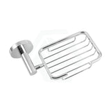 Euro Pin Lever Round Chrome Soap Holder Stainless Steel Wall Mounted