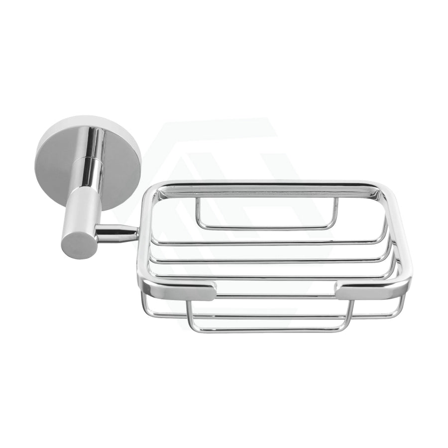 Euro Pin Lever Round Chrome Soap Holder Stainless Steel Wall Mounted