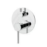 Euro Round Brass Wall Mixer With Diverter Chrome