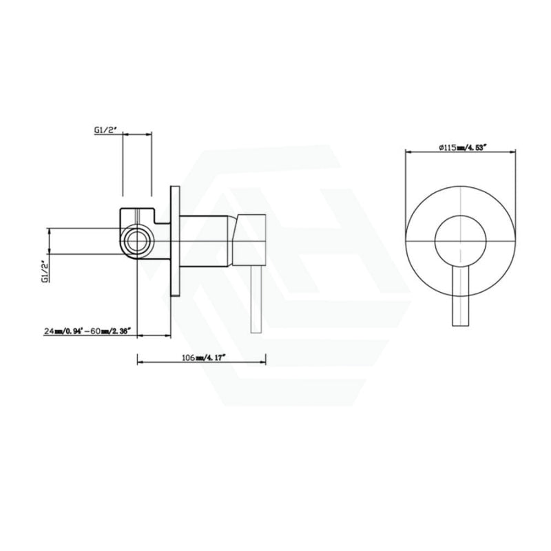 Euro Round Chrome Shower/bath Wall Mixer Bathroom Products