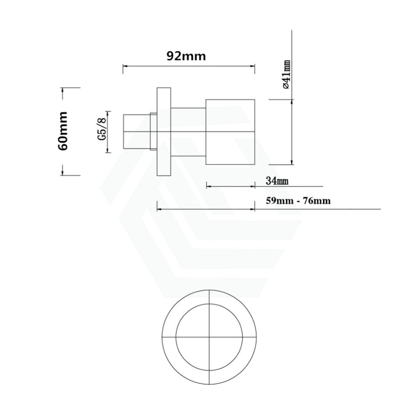 Euro Round Chrome Shower Wall Taps Top Assemblies