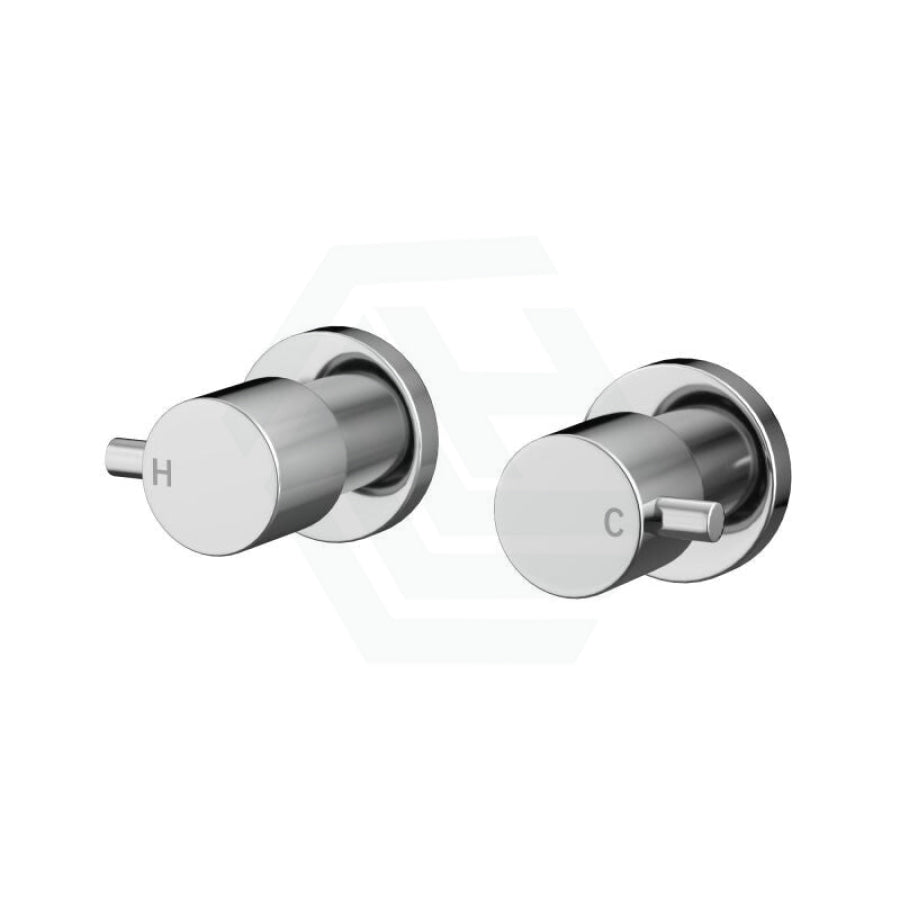 Euro Round Chrome Shower Wall Taps Top Assemblies