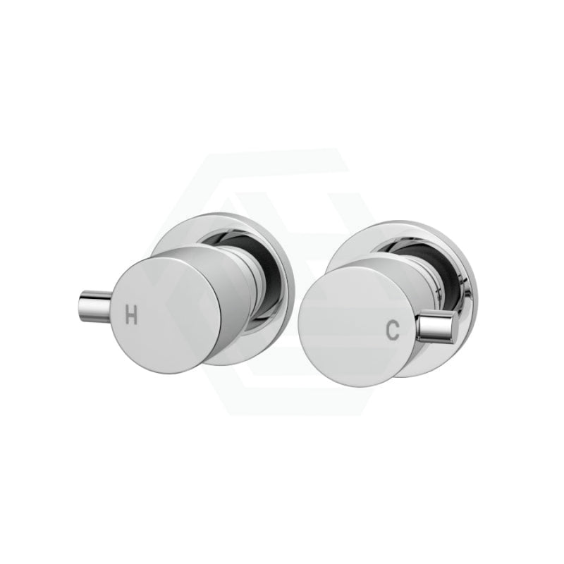 Euro Round Chrome Shower Wall Taps Top Assemblies