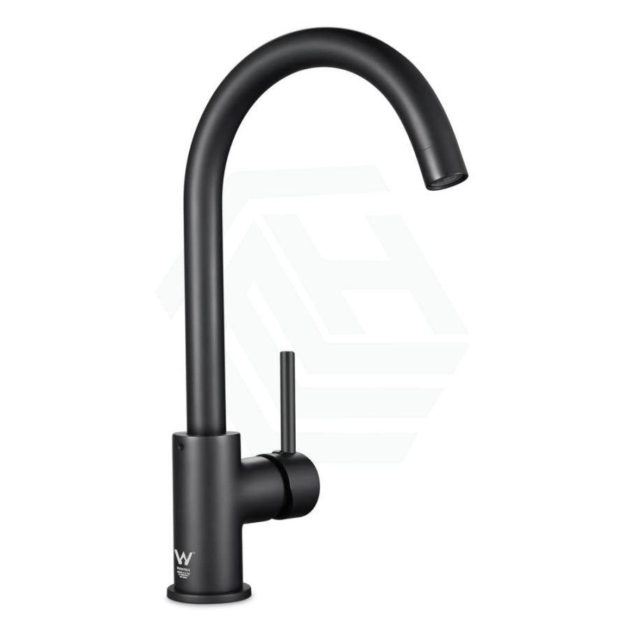 Euro Round Electroplated Matt Black Kitchen Sink Mixer Tap 360° Swivel Products