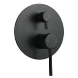 Euro Round Matt Black Shower/bath Mixer Diverter Bathroom Products