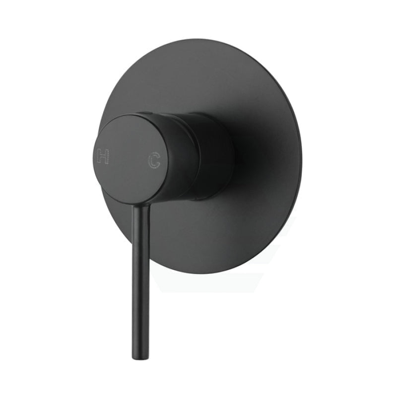 Brass Round Shower Bath Wall Mixer Black