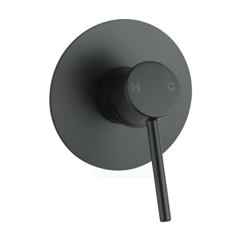 Euro Round Matt Black Shower/bath Wall Mixer Bathroom Products