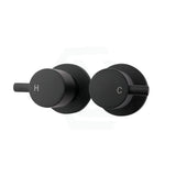 Euro Round Matt Black Shower Wall Taps Bathroom Products