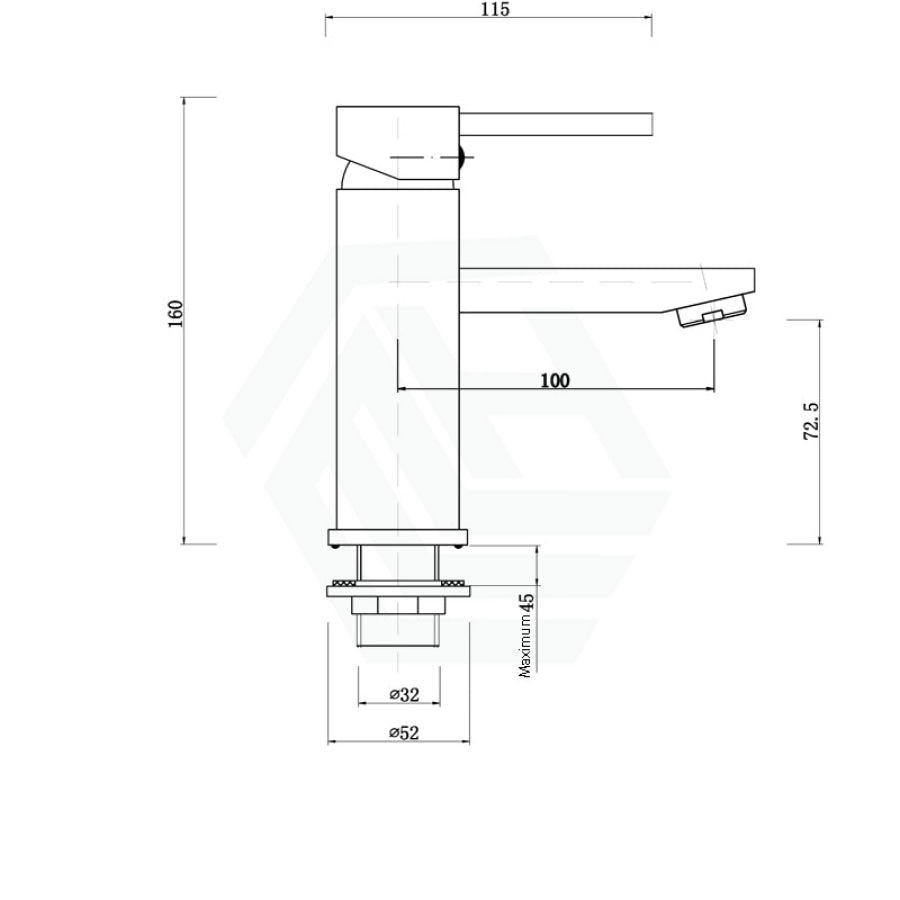 Euro Round Solid Brass Chrome Basin Mixer Tap Vanity Bathroom Products