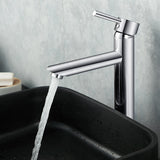 Euro Solid Brass Round Chrome Tall Basin Mixer Vanity Tap Bathroom Products