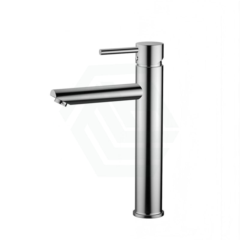 Euro Solid Brass Round Chrome Tall Basin Mixer Vanity Tap Mixers