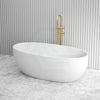 1700X800X580Mm Fanta Oval Bathtub Freestanding Acrylic Gloss White No Overflow Bathtubs