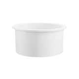 470X228Mm Gloss White Camden Fireclay Kitchen/Laundry Sink Round Single Bowl Top/Under Mount Black