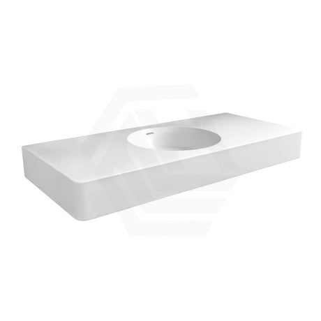 Fienza 1000x450x135mm Matt White Cast Stone Wall Hung Basin