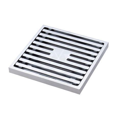 Fienza 100Mm Square Slim Grate Floor Waste 88Mm Outlet Chrome Wastes