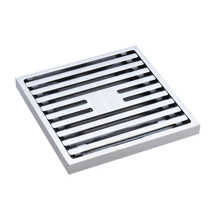 Fienza Square Slim Grate Floor Waste 88Mm Outlet Chrome Wastes