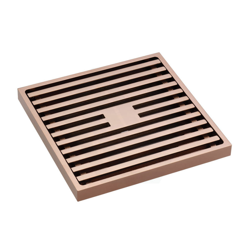 Fienza Square Slim Grate Floor Waste 88Mm Outlet Rose Gold Wastes