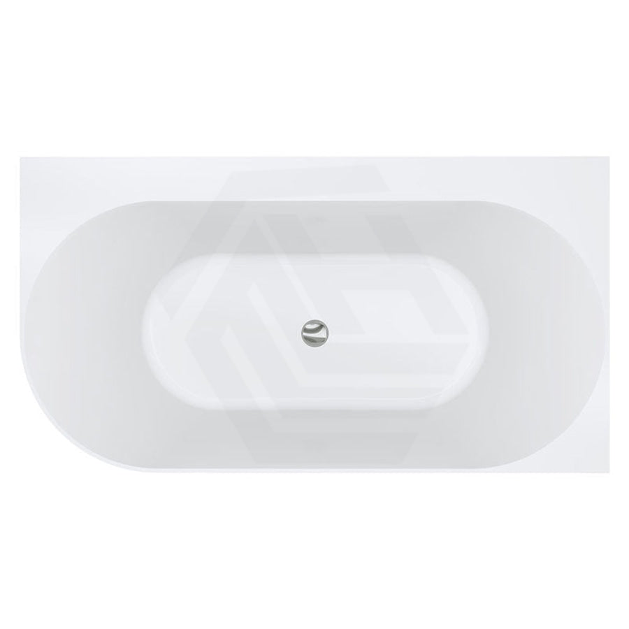 Fienza 1400mm Chloe Bathtub Left/Right Corner Acrylic Gloss White NO Overflow