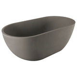 Fienza 1500/1700mm Jada Concrete Grey Freestanding Bathtub Oval Acrylic NO Overflow