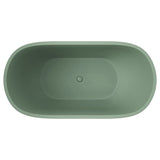 Fienza 1500Mm Jada Concrete Sage Freestanding Bathtub Oval No Overflow Bathtubs