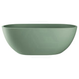 Fienza 1500Mm Jada Concrete Sage Freestanding Bathtub Oval No Overflow Bathtubs