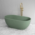 Fienza 1500Mm Jada Concrete Sage Freestanding Bathtub Oval No Overflow Bathtubs