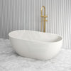 Fienza 1500Mm Jada Concrete White Freestanding Bathtub Oval No Overflow Bathtubs