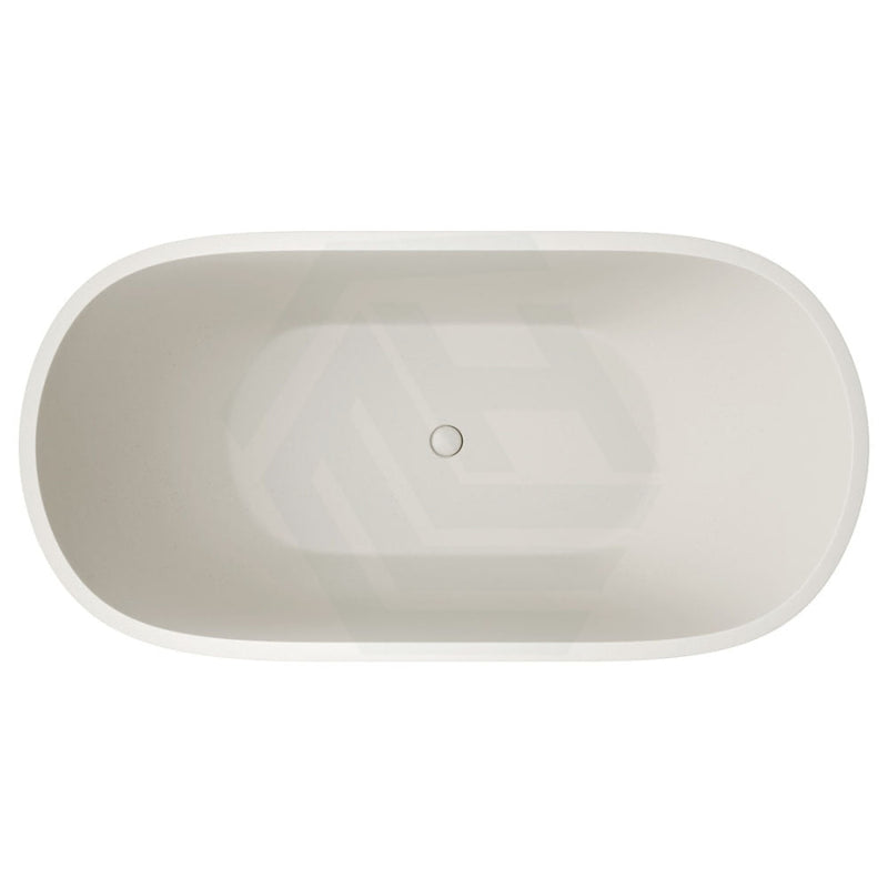 Fienza 1500Mm Jada Concrete White Freestanding Bathtub Oval No Overflow Grey Bathtubs