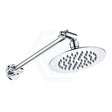 Fienza 150Mm Round Chrome Shower Head With Swivel Arm Heads