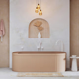 Fienza 1700Mm Minka Solid Surface Freestanding Bathtub Dusk Oval With Overflow Bathtubs