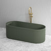 Fienza 1700Mm Minka Solid Surface Freestanding Bathtub Forest Oval With Overflow Bathtubs