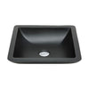 Fienza 420x420x105mm Classique Matt Black Cast Stone Above Counter Basin