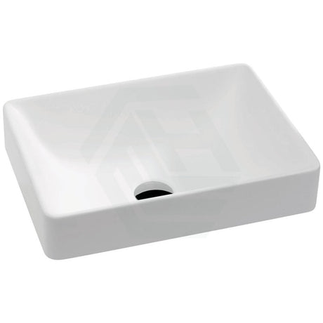 Fienza 450x330x80mm Kados Matt White Cast Stone Semi-Inset Basin