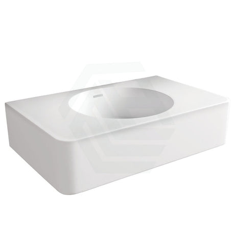 Fienza 470x300x115mm Matt White Cast Stone Wall Hung Basin