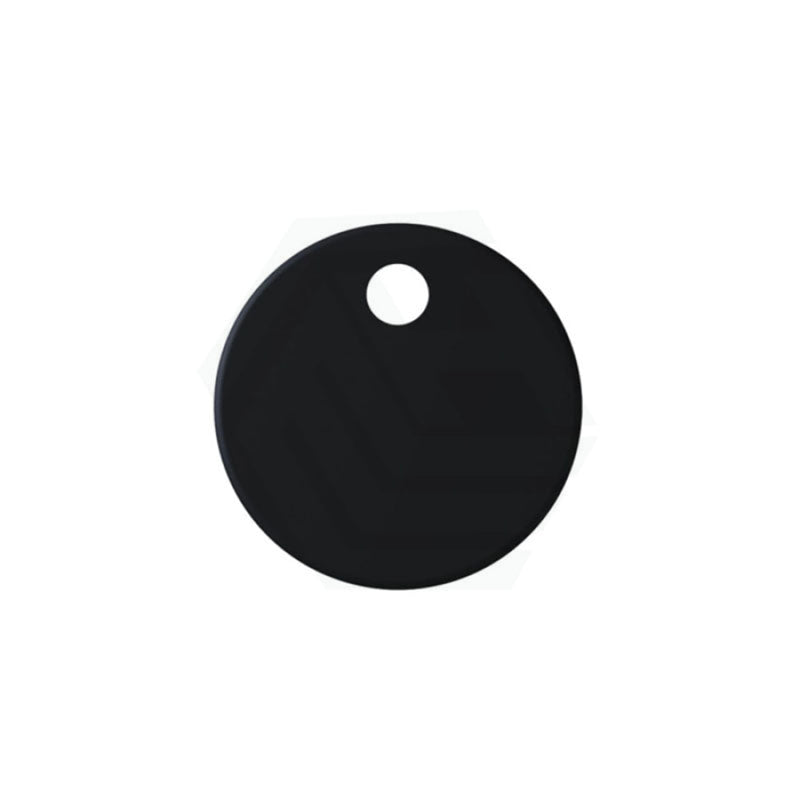 Fienza 50Mm Matt Black Round Seat Hinge Covers For Standard Seats Toilet Accessories