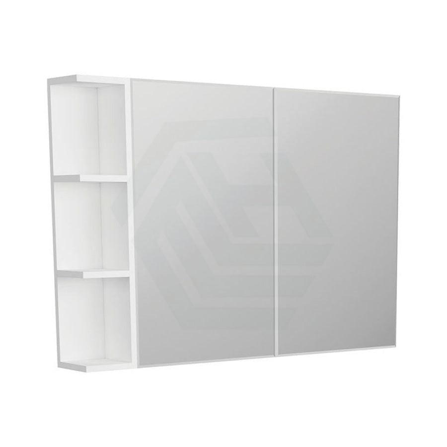 600/750/900/1200mm Bevel Edge Gloss White MDF board Mirror Shaving Cabinet 1 Side Shelf