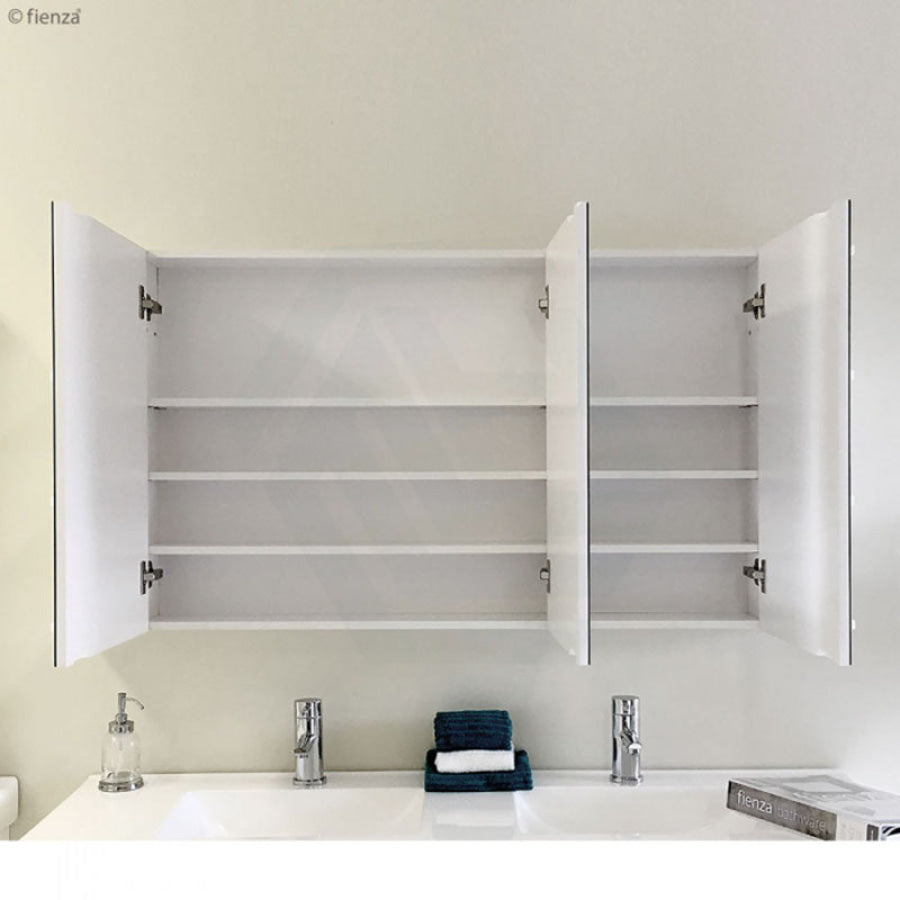 600/750/900/1200mm Bevel Edge Gloss White MDF board Mirror Shaving Cabinet 1 Side Shelf