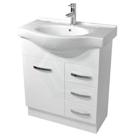 Fienza 400/600/750/900/1200Mm Freestanding Kickboard Vanity Gloss White Mdf Board With Single Bowl