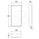 Fienza 600Mm Stainless Steel Concealed Bathroom Cabinet