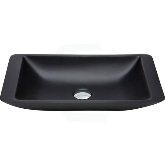 Fienza 600x345x105mm Classique Matt Black Cast Stone Above Counter Basin