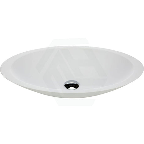 Fienza 600x350x105mm Bahama Matt White Cast Stone Above Counter Basin