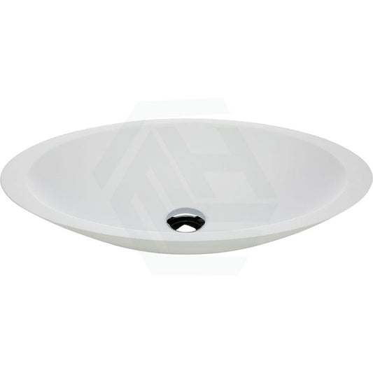 Fienza 600x350x105mm Bahama Matt White Cast Stone Above Counter Basin