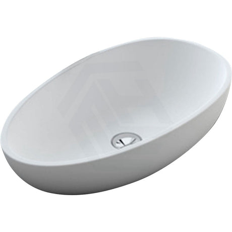 Fienza 600x357x160mm Livo Matt White Cast Stone Above Counter Basin