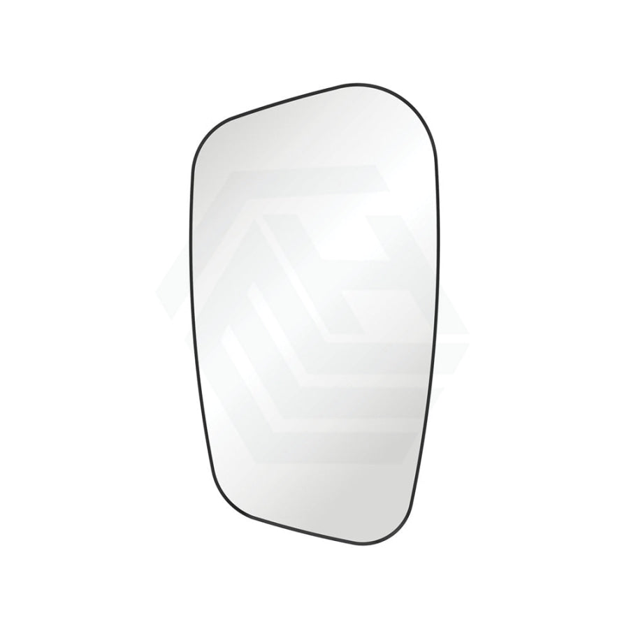 Fienza 650/1200Mm Capriccio Matt Black Asymmetrical Special Shape Framed Wall Mirror Mirrors