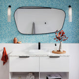 Fienza 650/1200Mm Capriccio Matt Black Asymmetrical Special Shape Framed Wall Mirror Mirrors