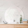 Fienza 690/800Mm Sunrise Round Matt White Special Shape Framed Wall Mirror Mirrors