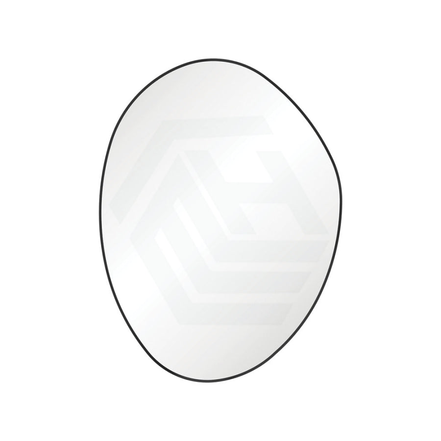 Fienza 700/900/1200Mm Pebble Matt Black Asymmetrical Special Shape Framed Wall Mirror Mirrors